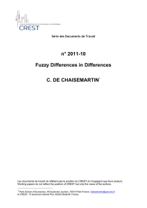 n° 2011-10 Fuzzy Differences in Differences C. DE CHAISEMARTIN