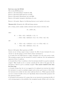 End term exam for EC9A3 This test has FOUR exercises: