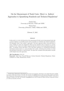 On the Measurement of Trade Costs: Direct vs. Indirect