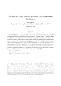 The Wind of Change: Maritime Technology, Trade and Economic Development