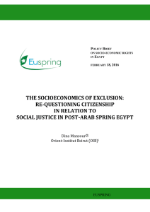 THE SOCIOECONOMICS OF EXCLUSION: RE-QUESTIONING CITIZENSHIP IN RELATION TO