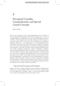 3 Perceptual Causality, Counterfactuals, and Special Causal Concepts