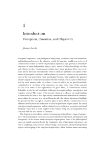 1 Introduction Perception, Causation, and Objectivity Johannes Roessler