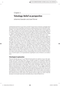 Teleology: Belief as perspective Chapter 3