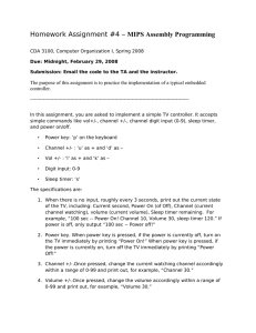 MIPS Assembly Programming controller. 