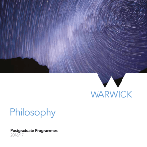 Philosophy Postgraduate Programmes 2016/17 1
