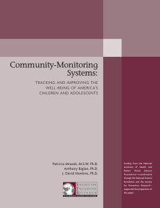 Community-Monitoring Systems: TRACKING AND IMPROVING THE WELL-BEING OF AMERICA’S