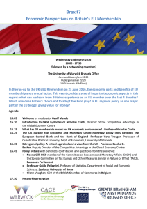 Brexit? Economic Perspectives on Britain’s EU Membership