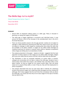 The Skills Gap: Is it a myth? THIJS VAN RENS December 2015