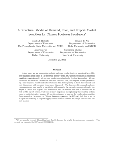 A Structural Model of Demand, Cost, and Export Market