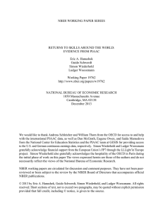 NBER WORKING PAPER SERIES RETURNS TO SKILLS AROUND THE WORLD: