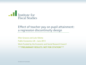 Effect of teacher pay on pupil attainment: a regression discontinuity design