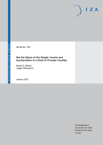 Not the Opium of the People: Income and Sascha O. Becker