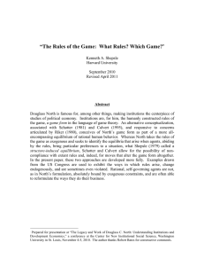 “The Rules of the Game:  What Rules? Which Game?