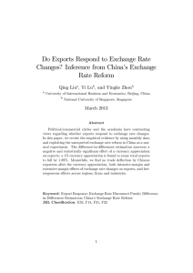 Do Exports Respond to Exchange Rate Changes? Inference from China’s Exchange
