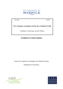 WORKING PAPER SERIES Centre for Competitive Advantage in the Global Economy