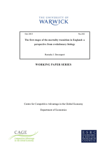 W O RKIN G P A P E R S... C entre forC ompetitive A d vantage in the GlobalE... D epartmentof E conomics