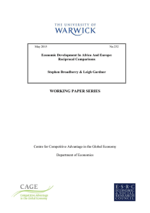 Economic Development In Africa And Europe: Reciprocal Comparisons