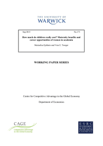 WORKING PAPER SERIES Centre for Competitive Advantage in the Global Economy