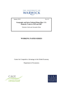 WORKING PAPER SERIES Centre for Competitive Advantage in the Global Economy