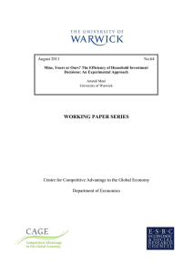 WORKING PAPER SERIES Centre for Competitive Advantage in the Global Economy