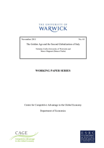 WORKING PAPER SERIES