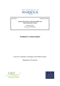 WORKING PAPER SERIES Centre for Competitive Advantage in the Global Economy