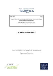 WORKING PAPER SERIES Centre for Competitive Advantage in the Global Economy