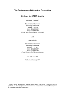 The Performance of Alternative Forecasting Methods for SETAR Models