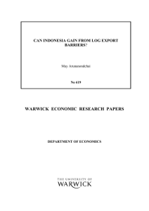 WARWICK  ECONOMIC  RESEARCH  PAPERS BARRIERS