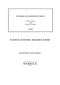 WARWICK  ECONOMIC  RESEARCH  PAPERS  Frank H, Page Jr And