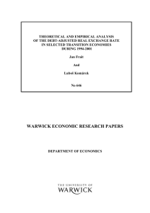 THEORETICAL AND EMPIRICAL ANALYSIS OF THE DEBT-ADJUSTED REAL EXCHANGE RATE