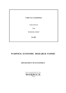 WARWICK  ECONOMIC  RESEARCH  PAPERS  Carlo Perroni And