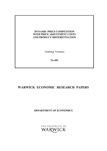 WARWICK  ECONOMIC  RESEARCH  PAPERS