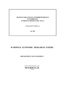 WARWICK  ECONOMIC  RESEARCH  PAPERS  Nattavudh Powdthavee