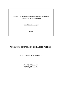 WARWICK  ECONOMIC  RESEARCH  PAPERS  Samuel Donyina Ameyaw