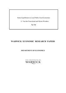 WARWICK  ECONOMIC  RESEARCH  PAPERS