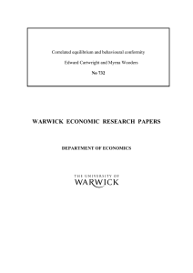 WARWICK  ECONOMIC  RESEARCH  PAPERS