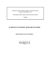 Different returns to different degrees? Evidence from the