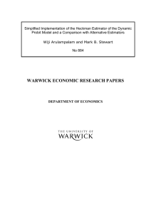 Simplified Implementation of the Heckman Estimator of the Dynamic