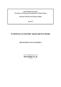 Cash Breeds Success: The Role of Financing Constraints in Patent Races