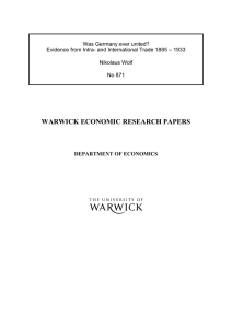 WARWICK ECONOMIC RESEARCH PAPERS  Was Germany ever united?
