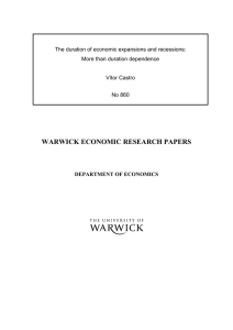 WARWICK ECONOMIC RESEARCH PAPERS  The duration of economic expansions and recessions: