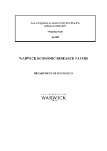 WARWICK ECONOMIC RESEARCH PAPERS  ceiling is irrelevant?