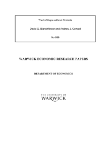 WARWICK ECONOMIC RESEARCH PAPERS  The U-Shape without Controls