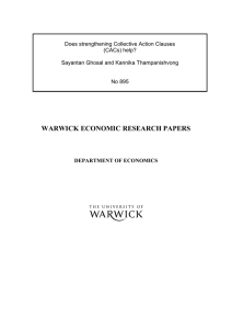 Does strengthening Collective Action Clauses (CACs) help? Sayantan Ghosal and Kannika Thampanishvong