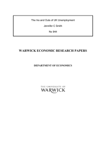 WARWICK ECONOMIC RESEARCH PAPERS  The Ins and Outs of UK Unemployment