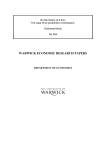 WARWICK ECONOMIC RESEARCH PAPERS  On the theory of a firm: