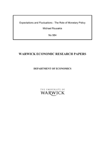 WARWICK ECONOMIC RESEARCH PAPERS  Michael Rousakis