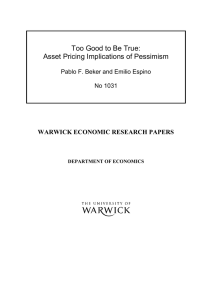 Too Good to Be True: Asset Pricing Implications of Pessimism